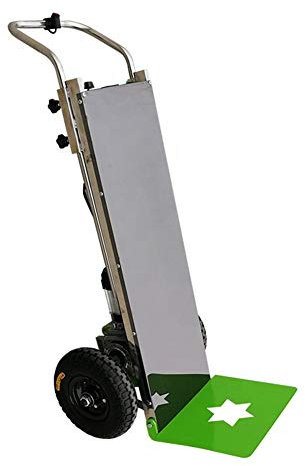 WSHA Edelstahlbetriebener Treppensteiger-Handwagen, elektrischer Treppensteigerwagen Flacher LKW, 551 lbs Kapazität, für Logistiklieferung, Haushaltsabwicklung