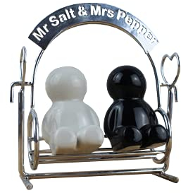 Winkee - Mr. Salt & Mrs. Pepper | Le joli couple de mariés sur la balançoire Hollywood | Duo salière et poivrière