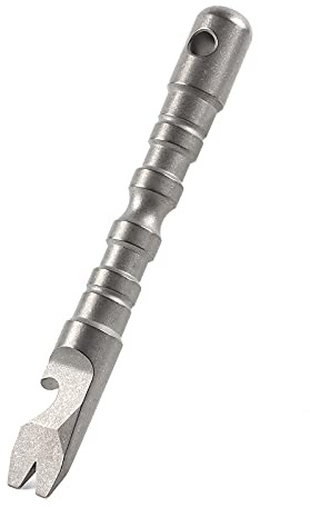 Hamans EDC Stemmeisen aus Titanlegierung, mit Flaschenöffner, Schraubendreher-Funktion, Multifunktionswerkzeug (grau)