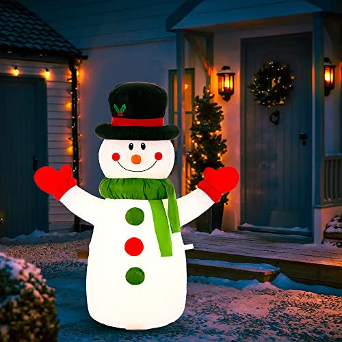 Celebright Christmas Inflatable Snowman - Outdoor/Indoor Bright LED Light Up Porch Decoration - Built in Air Compressor - Pegs Included for Garden Use 100cm (3.3ft)