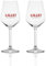 2 Stück original Lillet Gläser Cocktailglas Cocktailgläser 2er Set mit Schriftzug, transparent