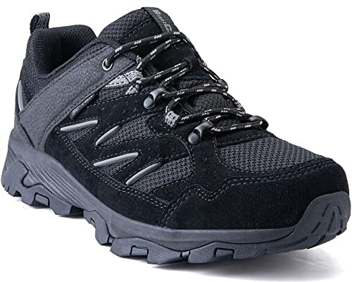 SILENTCARE Walking Shoes Mens Waterproof Low Rise (Black UK 10)