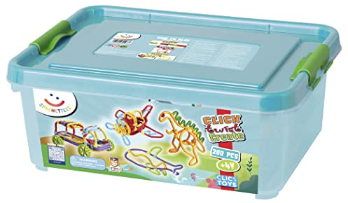spaghetteez Antistress Spielzeug für Kinder ab 4 Jahre, pädagogisches Montessori Bastelset für Jungen und Mädchen, Flexible Baustöcke zum Basteln im Set, 200 Teile