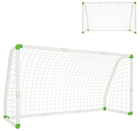 SUBTLETY Fussballtor PVC Fußballtore für Garten 1,8m x 1,2m Profi Handballtor mit Torwand und Netz Fußball-Trainingsgeräte Wetterfest Fußball Tor für Kinder Jugendliche und Erwachsene