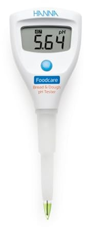 Phmetro tascabile pane, Phmetro Hanna, pasta e lievito madre, Ph tester con termometro espressamente pensato per il mondo dei lievitati, range da 0.00 a 12.00 ph.