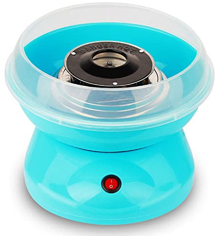 Macchina elettrica per zucchero filato, zucchero filato portatile da 450 W, macchina automatica professionale per zucchero filato, strumento di filatura incluso, regalo per ragazza ragazzo blue