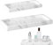 Rierousy 2 pièces Bathroom Tray, Plateau de Marbre Motif Décoration Plateau, Rectangulaire - pour Serviettes Bijoux, Savon, Bougies, Serviette, Plante