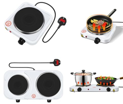 1500W Electric Hotplate Portable Kitchen Table Top Cooker Stove Double Hot Plate Portable Electric Hob Mini Stove Hot Plate Cooking Plate Multifunction Home Heater Home Appliance Hot Plates