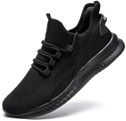 JUEQIBAA Mens Trainers Slip On Sneaker Gym Running Walking Sports Shoes | Workout | Tennis | Breathable Mesh | Lightweight | Comfortable | Soft Fabric | Non Slip | Fashion | Casual