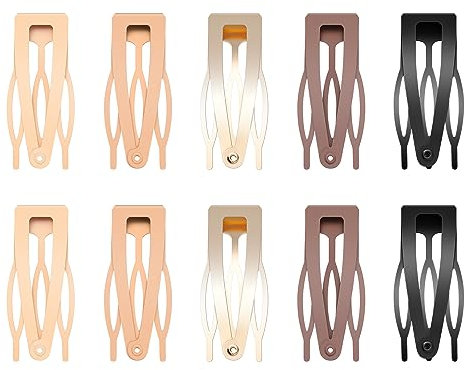 Etercycle 10 pinzas de doble agarre para el cabello, pinzas de metal para el cabello, pasadores para mujer, suministros de salón de belleza, accesorios para el cabello (multicolor)
