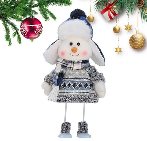 Teksome Bambola con pupazzo di neve,Pupazzo di neve Peluche Figure Giocattoli Bambola | Decorazioni per caminetto da tavolo con ornamento natalizio per pupazzo di neve per caminetto da tavolo in