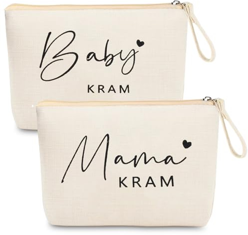 YeahBoom 2PCS Geschenke für Werdende Mütter, Kosmetiktasche für Mama mit Reißverschluss, Bag für Frauen zur Geburt