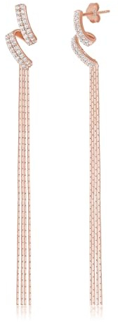 Meissa Orecchini pendenti Orecchini con pietra argento 925 Orecchini da ballo per la donna Matrimonio Dichiarazione Orecchini lunghi Diamante