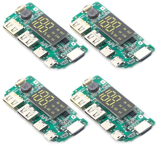 Power Bank Board 18650 Dual USB 5 V 2,4 A, modulo mobile 18650 al litio con sovraccarico, protezione da cortocircuito, scheda USB fai da te