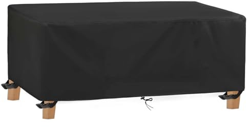 DKHLYB Funda Muebles Exterior Funda Mesa Jardin Impermeable 600D Funda Protectora Muebles Jardin Anti-UV Cubierta de Muebles Funda para Mesa de Jardin Rectangular 210x90x40cm