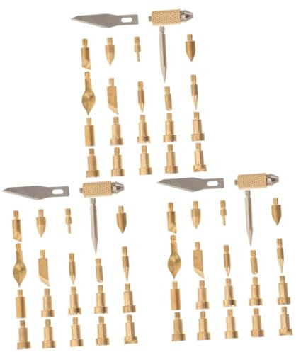 NUOBESTY 3 Ensembles Lame De Gravure Pyrogravure Régulateur De Pâte Torche Poêle Stylo À Souder Outils De Gravure Machine À Brûler Stylo Thermique Brûleur Métal 22 Pièces * 3