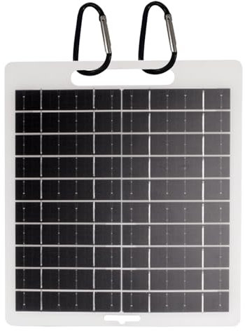 Panneau Solaire de Charge | Chargeur Solaire Portable USB et DC,Équipement de Survie Monocristallin 10W 5-12V avec pour Randonnée, Trekking, Alpinisme et Camping-Car
