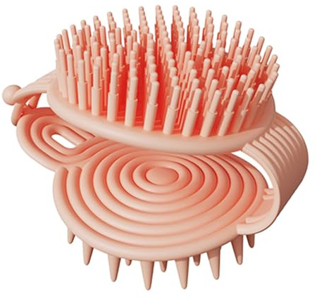 Shampoobürste aus Silikon, Rosa, Doppelseitig für Haarwäsche | Kopfhautmassagegeräte, Kopfbürste zum Haarewaschen, Haarshampoobürste mit Sanftem Schrubber