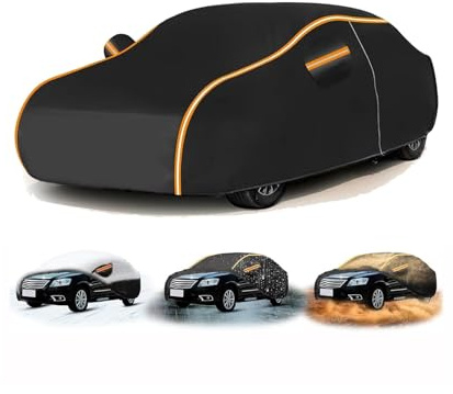 Bache Voiture pour Peugeot 307 CC 2003-2009 (436 x 175.9 x 142.4cm),Housse Auto Toutes Saisons-Imperméable + Anti-poussière + Protection UV,Anti-Gel & Protection Peinture Auto