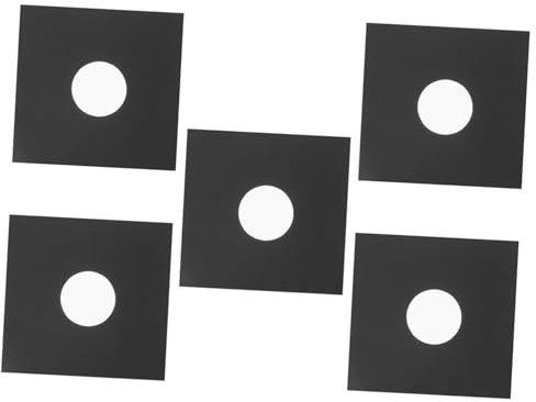 HOMSFOU 6 Pezzi Custodie Esterne per Vinili in Carta Kraft Nera Protettive AntiGraffio per Album Vinile Buste Resistenti per Dischi per Conservazione e Esposizione Raccolte