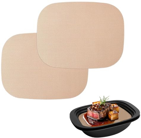 2 Stück Backpapier Wiederverwendbar für TM7 Varoma, Dauerbackfolie für Backblech, Air Fryer Zubehör für Hohe Temperaturbeständigkeit zum Backen, Küche, Heißluftfritteuse, Alltag