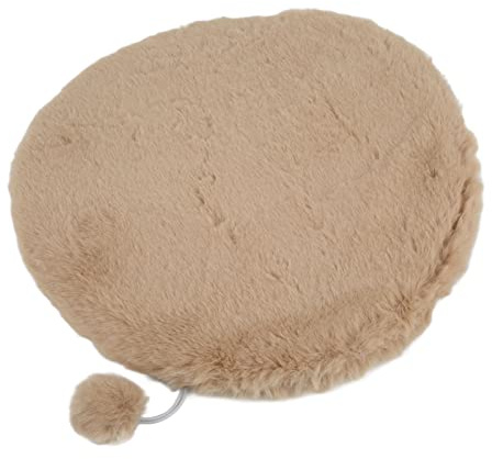 KANASI 1.6 Inch Round Faux Rabbit Fur Cat Bed, Replacement Pad for Pet Sleeping Mats for Windowsills Cages Kennels and Furniture (Grey)