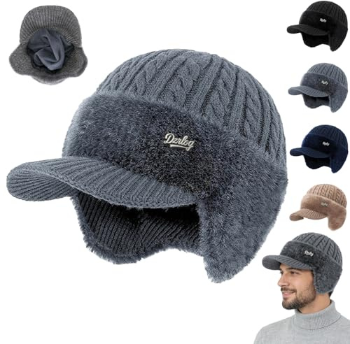 Torocky Coldshield Trapper, Rocky Coldshield Trapper, Herren, Pelzfutter, warm, stilvolle Baseballmütze mit Krempe und Ohrenklappen