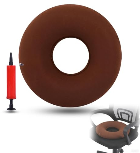 Audio frequency% Coussin De Siège Gonflable en Anneau, 40 cm Coussin Hemorrhoid Bouée Hemorroides Coussin Gonflable avec Pompe pour Soulager La Pression sur Les Fesses