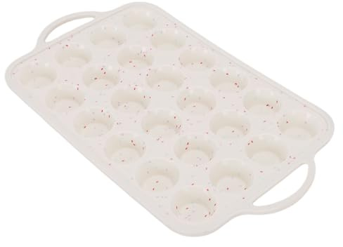 Asixxsix Silikonmuffinsplåt, 24 koppar non-stick värmebeständig minimuffinsplåt livsmedelskvalitet silikon mini muffinsplåt för att göra muffins cupcakes mini quiches (24 koppar)
