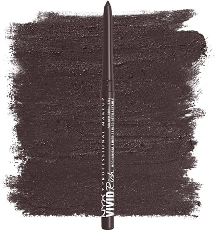 NYX PROFESSIONAL MAKEUP Vivid Rich Mechanical Eye Pencil, Vivid Rich Mechanical, Creamy Retractable Eyeliner - Smokin Topaz, Brown Eyeliner