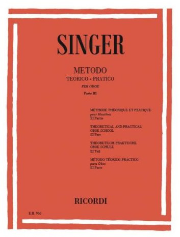 SINGER S. - Metodo Teorico Practico Vol.3: Arpegios y Ejercicios de Mecanismo para Oboe