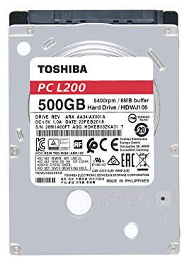 Toshiba L200 500GB 5400RPM 2.5 SATA HDWJ105UZSVA (Bulk)