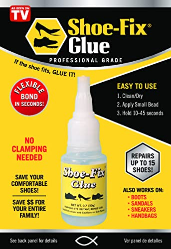 Shoe-Fix Glue – Professional Grade Waterproof Shoe Repair Adhesive | Extra Strong, Instant Bond & Flexible | Clear Drying & Durable | Ideal for Shoes, Boots, Sneakers, Heels & More (20g Tube)