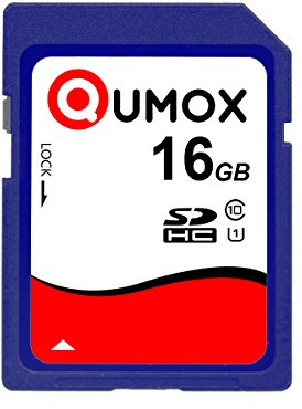 QUMOX 16GB Tarjeta de Memoria Seguro Digital SDHC Class 10 UHS-I