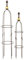 VERDOBA Obelisk Rankhilfe Metall - 2er-Set Rankenhilfe für Pflanzen (Braun, Allgold)