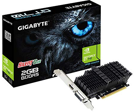 Gigabyte GeForce GT 710 Silent 2GB GDDR5 Graphics Card GV-N710D5SL-2GL , Black