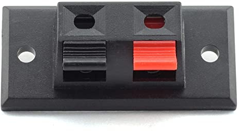 CABLEPELADO Morsetti per altoparlante | Terminale per altoparlanti | Morsettiera | Collegamento per saldatura | Dimensioni esterne: 52 mm Larghezza x 21 mm Altezza x 22 mm Profondità | 2 terminali