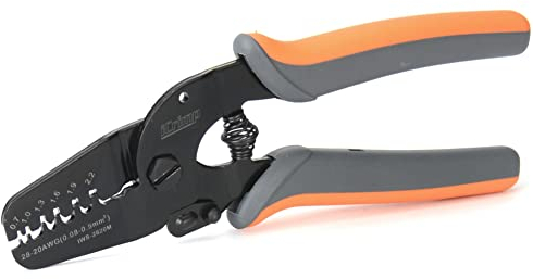 iCrimp IWS-2820M Outils de sertissage miniatures, Pince à sertir avec fonction Open Barrel, Pince à sertir avec bornes et connecteurs 0,08-0,5 mm² JAM, Molex, Tyco, JST