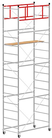 Échafaudage hauteur de travail 6,20 m en acier série TERNO 1 Made en Italy | SCEDIL