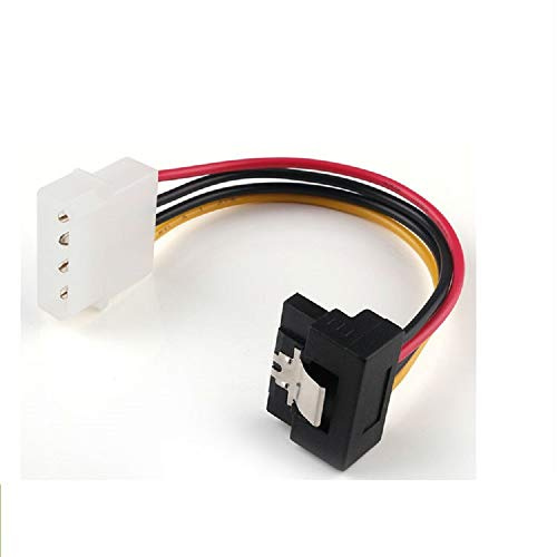 DITM® Adaptateur de câble d’Alimentation Molex vers SATA coudé à Angle Droit 4 Broches 0,15m