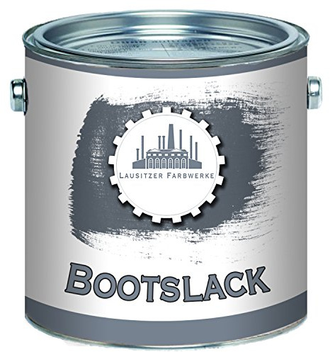 Lausitzer Farbwerke traditioneller 2-K Yachtlack im Set für GFK/Polyester/Kunststoff inkl. Härter Bootslack GLÄNZEND Farbauswahl und farblos Bootsfarbe Yachtfarbe 2-Komponenten Lack