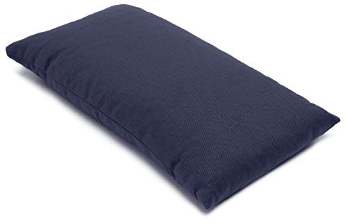 GIRAFFENLAND Hirsekissen 20x40cm mit Reißverschluss, Farbe dunkelblau - mit Bio Hirseschalen