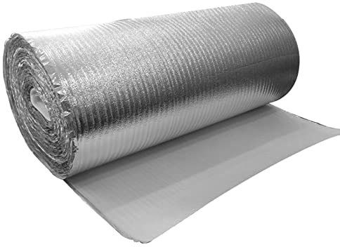 HARICSET Foglio di Alluminio Isolamento Anticalpestio Sottopavimento per Laminato Spessore 2 mm di Isolamento Acustico da Calpestio Isolamento del Pavimento per Parquet Laminato(Size:1 * 20m)