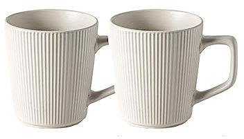 Portable Große Kaffeetasse aus Keramik, Moderne Büro-Teetasse, Wiederverwendbare Kaffeetassen, mikrowellengeeignet, 500 ml, Becher mit Henkel, 2 Stück wunderschönen