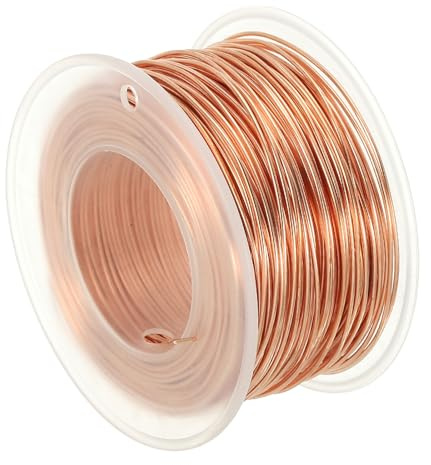 PATIKIL 46m Basteldraht 0,8 mm x 150 ft Bonsai-Trainingsdraht, Blumendraht Stiele 99,9% reiner Kupferdraht, Kupfer, 1 Stück