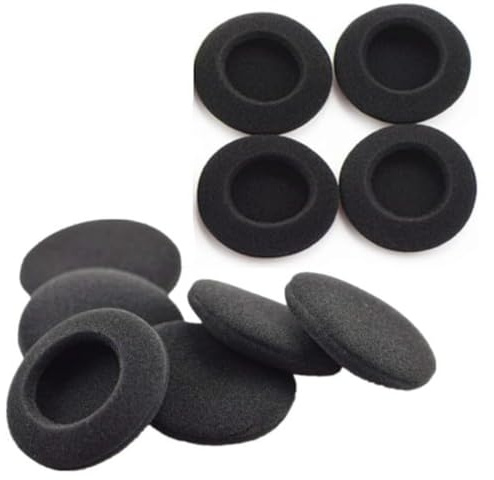 5Paar Schwarz Ersatz-Ohrpolster aus Schaumstoff,kompatibel mit Logitech für H600, H330,H340,Schwarz,60 mm, weich,bequemer Schwamm,langlebig und flexibel,Kopfhörer and Zubehör,Ohrpolster
