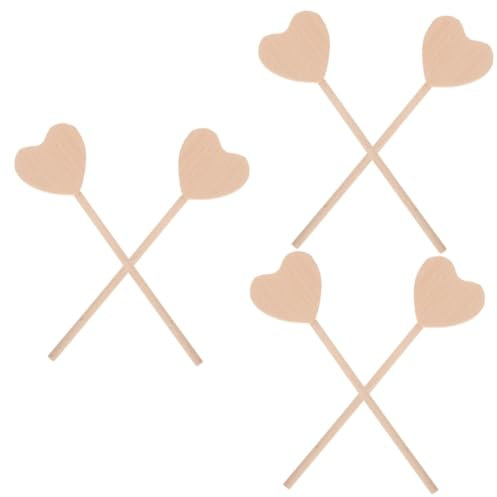 HEMOTON 6 Stück Weihnachtsdekorationen Feen Zauberstab Requisiten Kinder Feen Zauberstab Spielzeug Holz Feen Zauberstäbe Graffiti Spielzeug Feen Sticks Zum Malen DIY