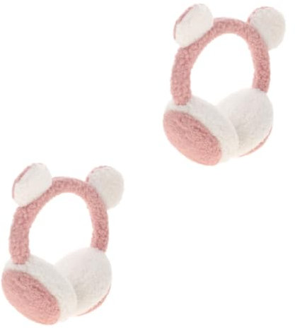 DEARMAMY 2stücke Winter Ohrenschützer Für Mädchen Flauschige Ohrwärmer Aus Robustem Material Einfach Zu Tragen Für Outdoor-aktivitäten Schützt Vor Kälte Und Sorgt Für Komfort