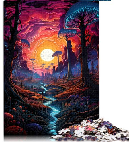 Puzzle für Erwachsene, 2000 Teile, Bunter Sonnenuntergang, Papierpuzzle, für Erwachsene und Jugendliche ab 12 Jahren, Familienspiele, Weihnachts- und Geburtstagsgeschenke. Größe: 70 x 100 cm