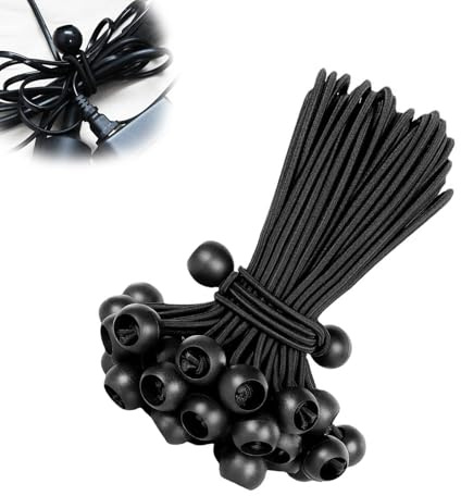 PARFCO Spanngummis mit Kugel 20 Stück, Planenspanner 30 cm | Mit Kugelverschluss für flexible Befestigung, geeignet als Gummispanner für Zelte, Planen, Vorhänge und Banner